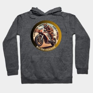 Live The Moment - Motorcycle Racing - Circular Hoodie